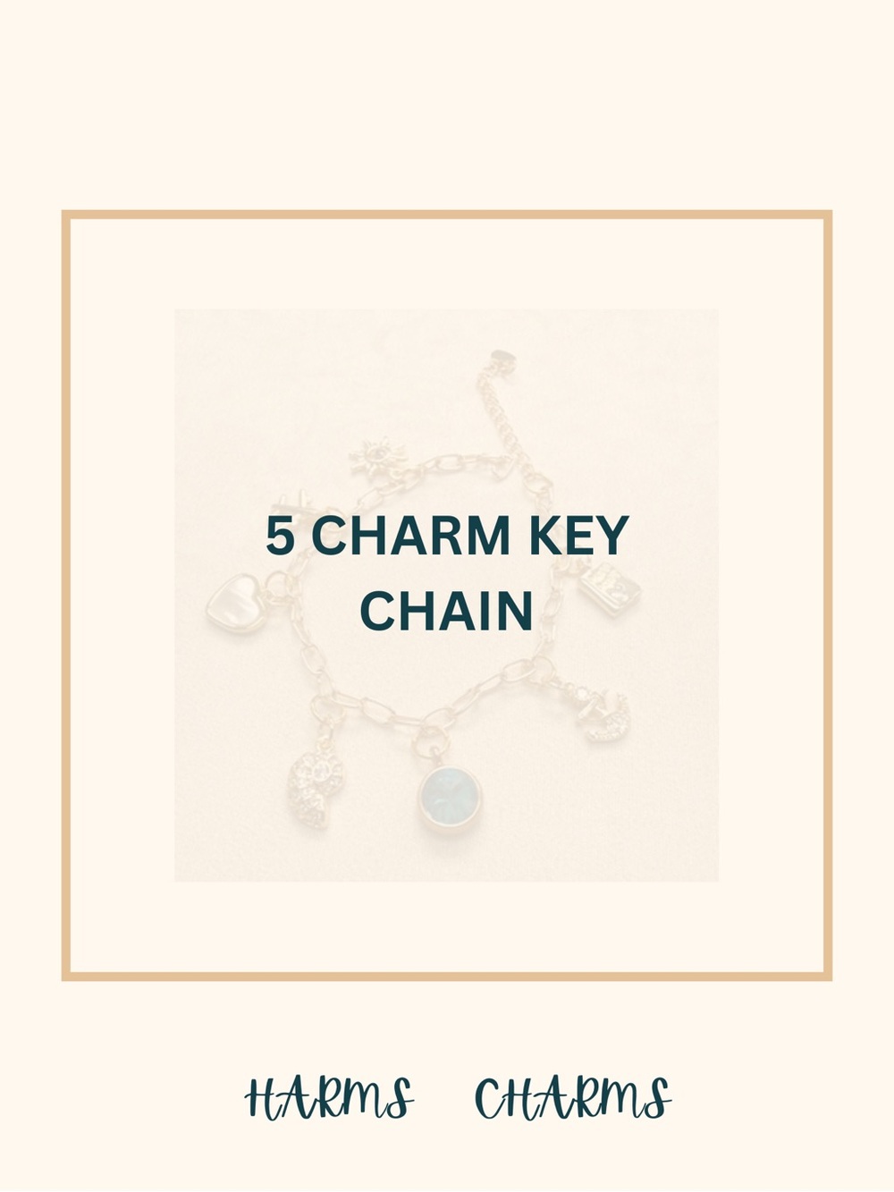 5 charm key chain